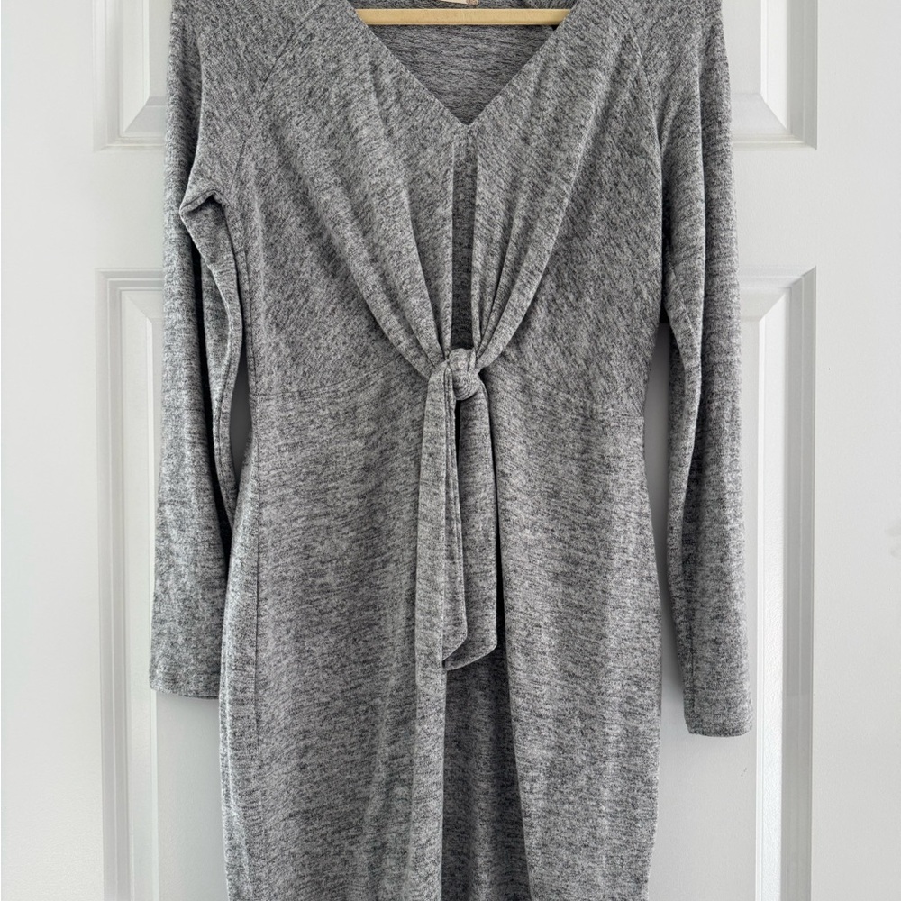 Altar'd State Heather Gray Long Sleeve Dress